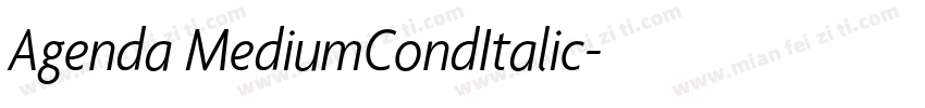 Agenda MediumCondItalic字体转换